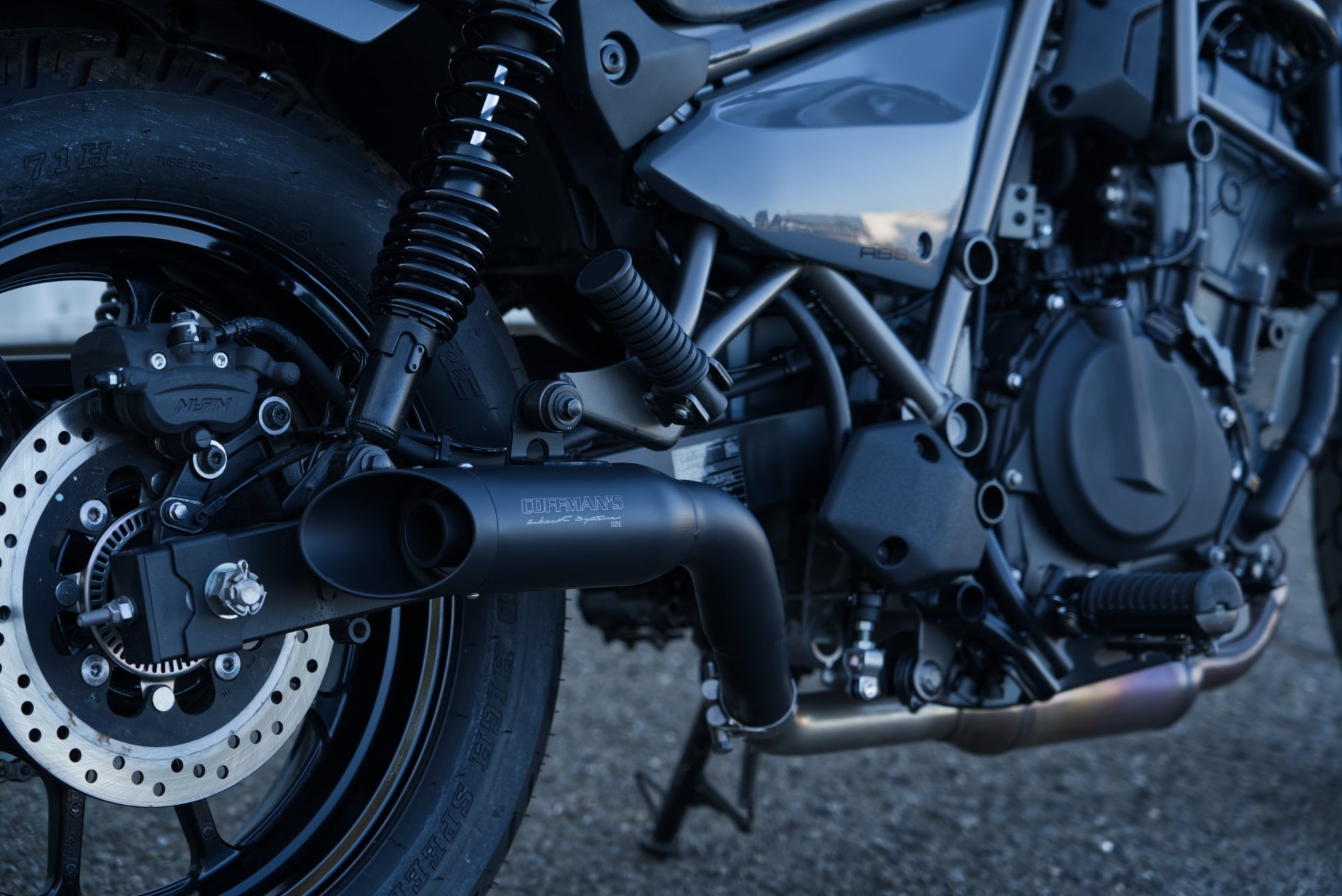Eliminator 450 exhaust ceramic-coated black rear view