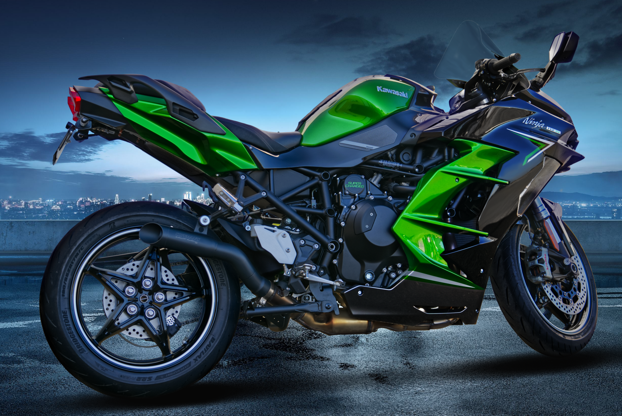 Coffman's THUNDER Exhaust for 2023-2024 Kawasaki Ninja H2 SX SE