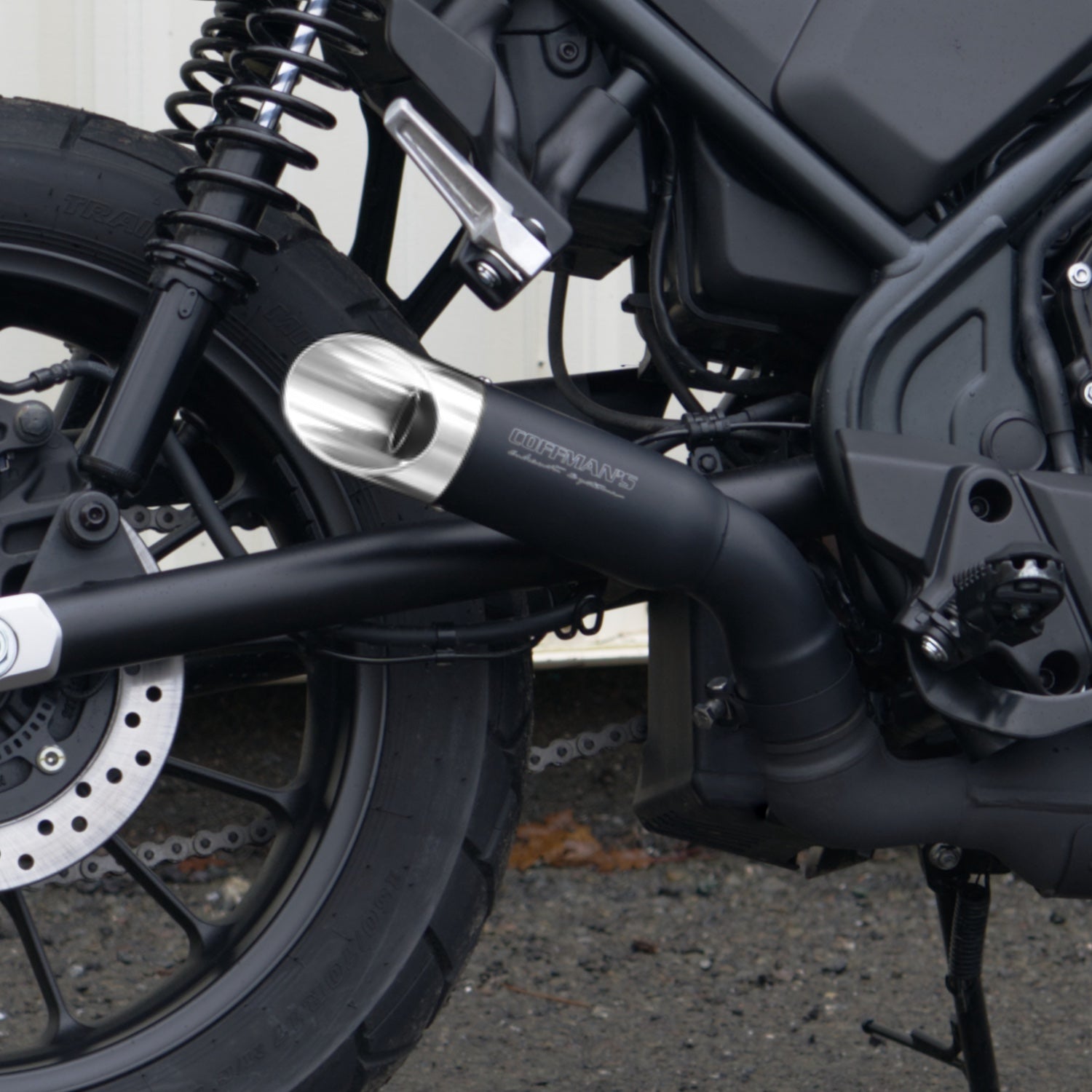 Honda CL500 exhaust polished aluminum tip option