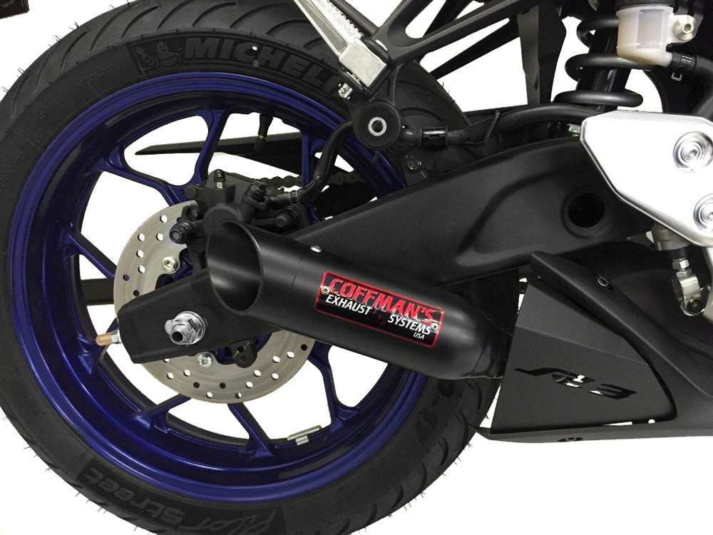 Coffman's Yamaha YZF-R3 (2015-2024) Shorty Exhaust with Heat Shield