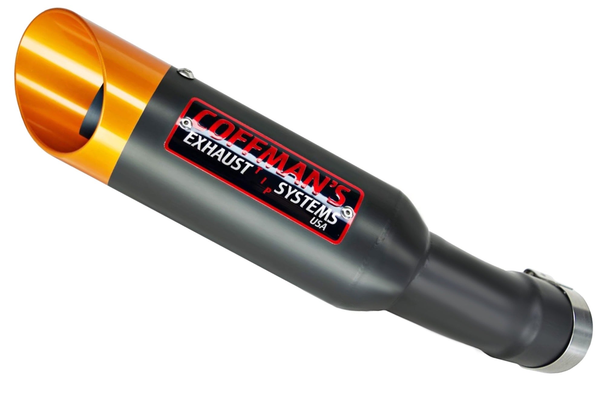 Yamaha FZ8 gold anodized exhaust close-up view