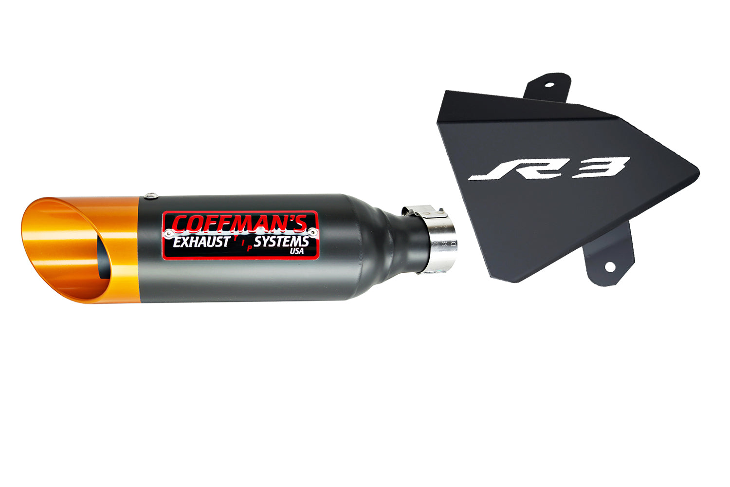 Coffman's Yamaha YZF-R3 (2015-2024) Shorty Exhaust with Heat Shield