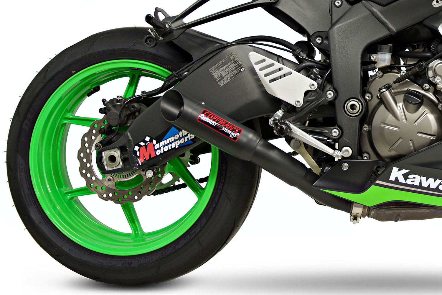 Coffman's Kawasaki Ninja ZX6R ZX-6R 636 (2009-2024) Shorty Exhaust w/ PreInstalled Baffle