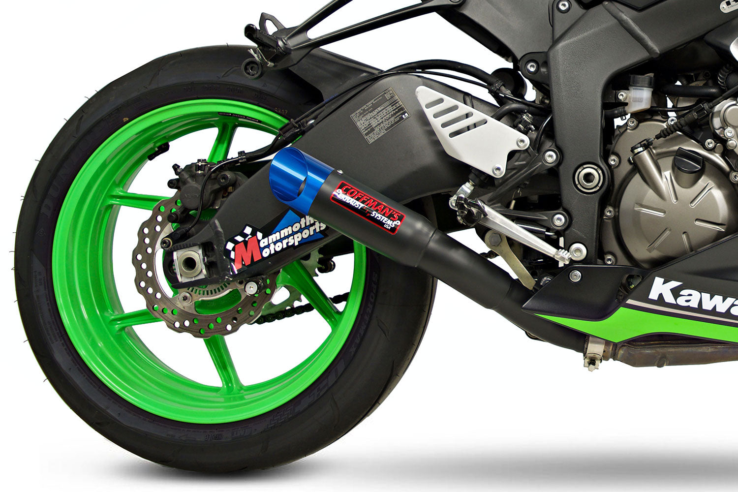 Coffman's Kawasaki Ninja ZX6R ZX-6R 636 (2009-2024) Shorty Exhaust w/ PreInstalled Baffle