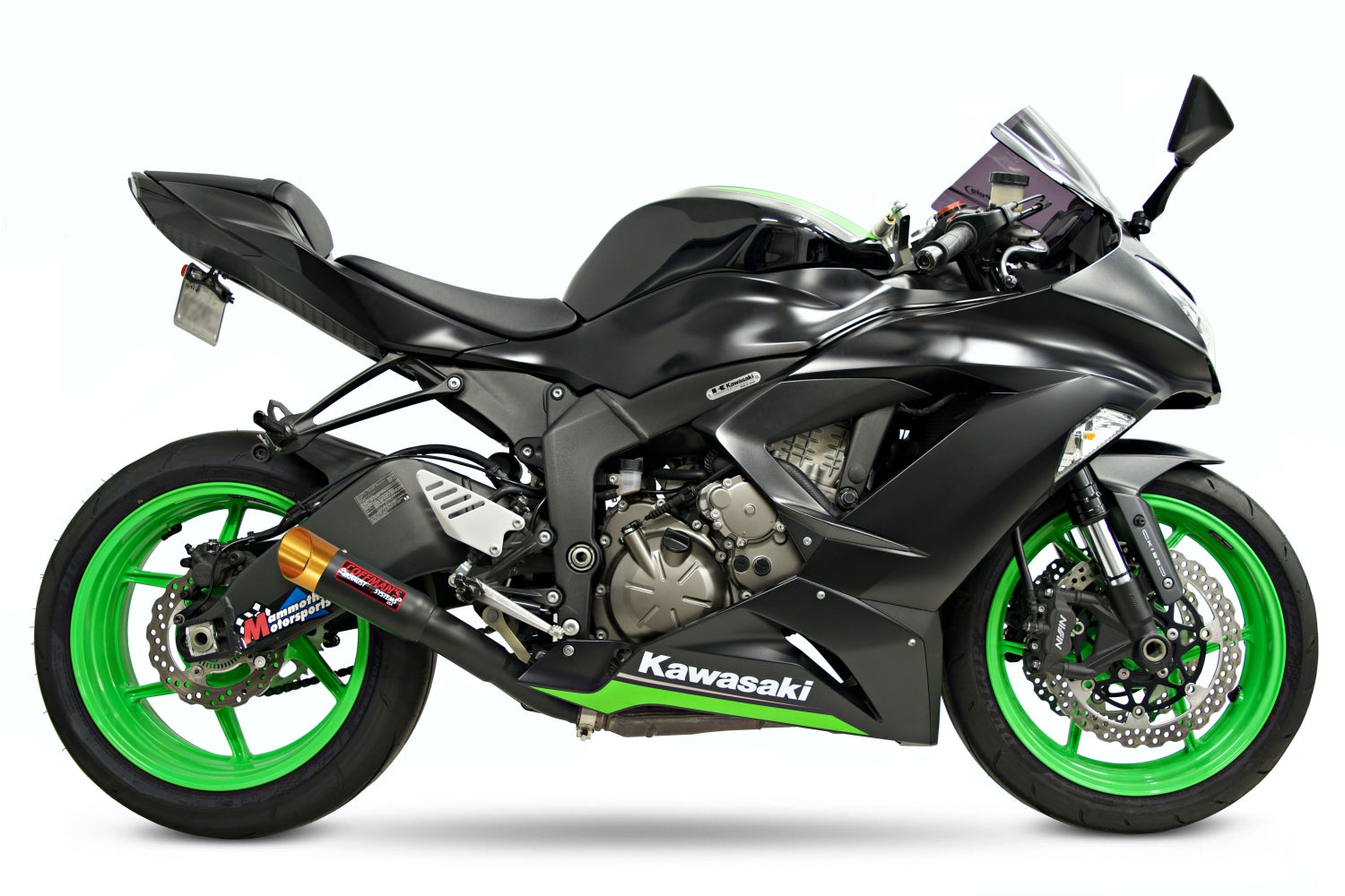 Coffman's Kawasaki Ninja ZX6R ZX-6R 636 (2009-2024) Shorty Exhaust w/  PreInstalled Baffle